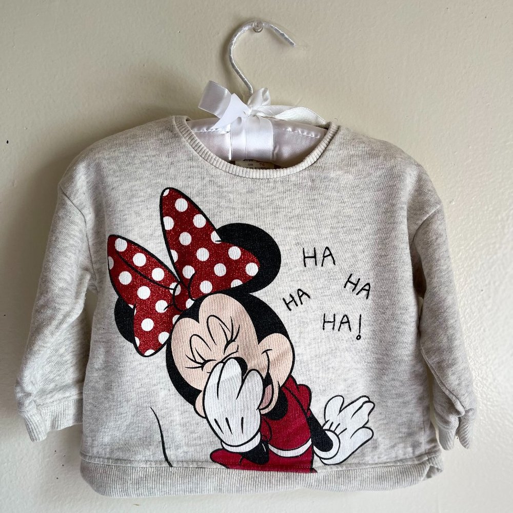 ZARA Disney Minnie Mouse Sweatshirts 6-9 months